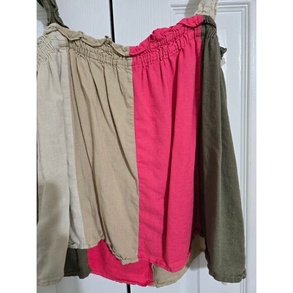 Cato large women's multicolored colored patchwork tank top - Picture 5 of 10